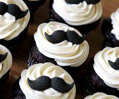 mustache cupcake